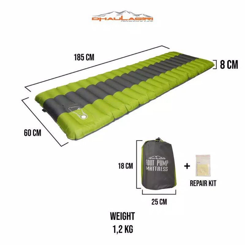 sleping pad Foot pump matrass, matras tidur Dhaulagiri