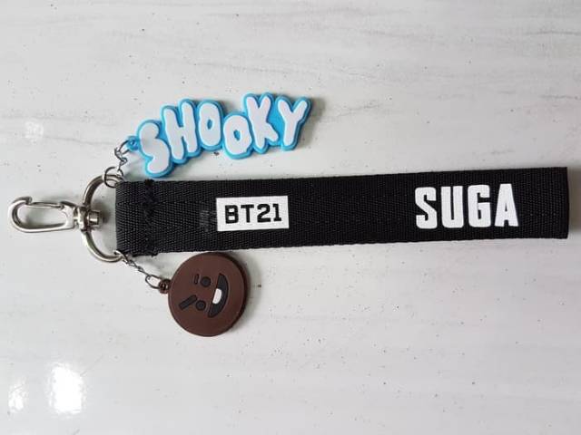 BT21 gantungan kunci STRAP name  KEYRING JIMIN JUNGKOOK SUGA RAP MONSTER JIN J HOPE TAEHYUNG