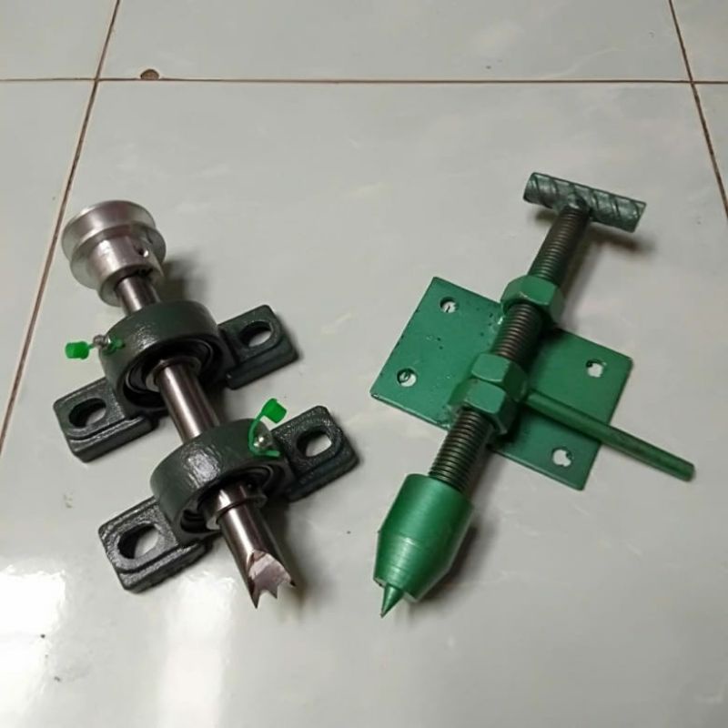 Komponen rangkaian mesin bubut kayu lengkap