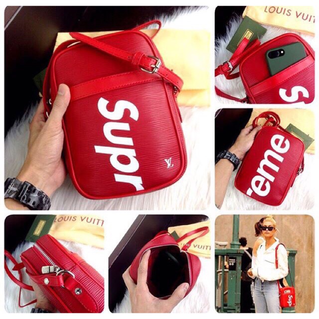 supreme x lv sling bag