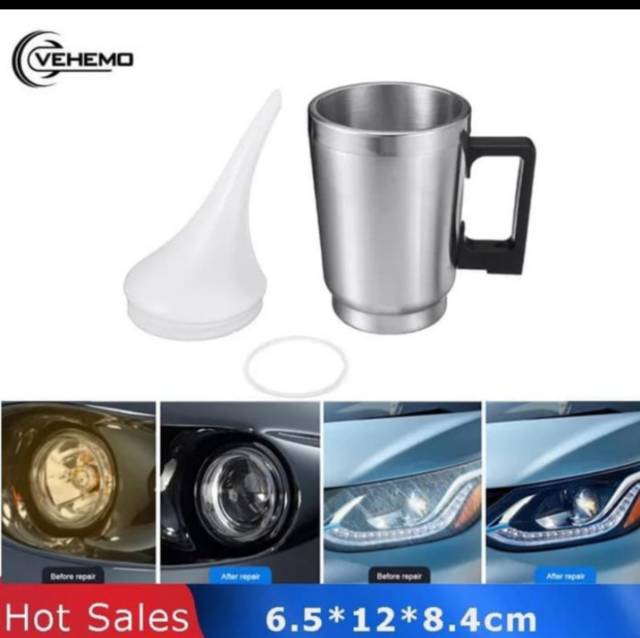 Mug gelas cangkir pemanas corong nano burn coating headlamp spare part