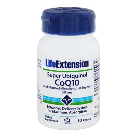 Life Extension Super Ubiquinol CoQ10 50 mg 30 Soft w Mitochondrial Support ORI USA