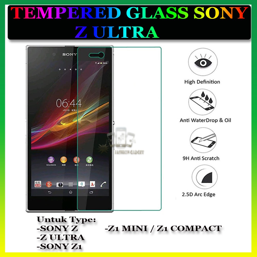 TEMPERED GLASS SONY XPERIA Z SONY Z ULTRA SONY Z1 SONY Z1 MINI / SONY Z1 COMPACT ANTI GORES KACA TEMPER GLASS - CLEAR