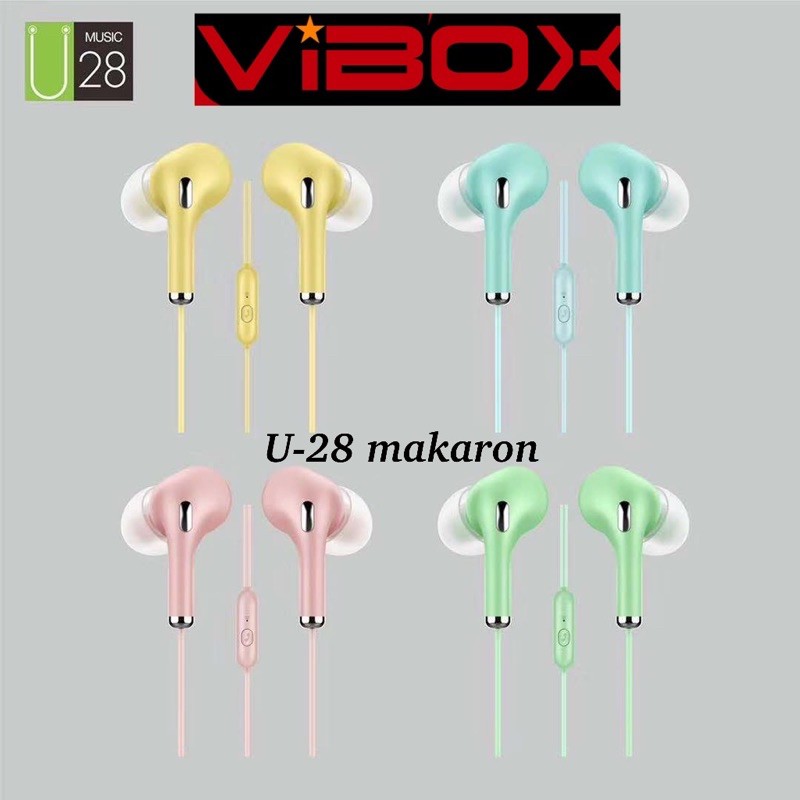 PROMO HANDSFREE VIBOX U28 MAKARON COLOUR REAL QUALITY SOUND