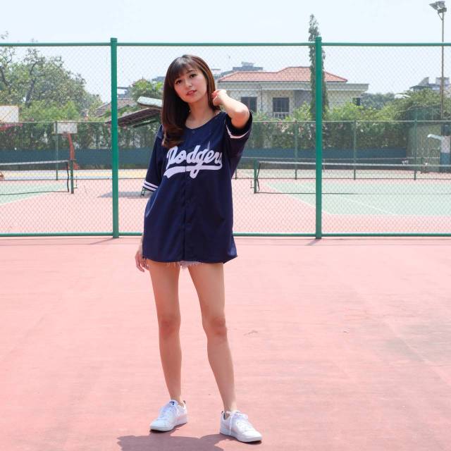 Jersey baseball Dodgers navy
