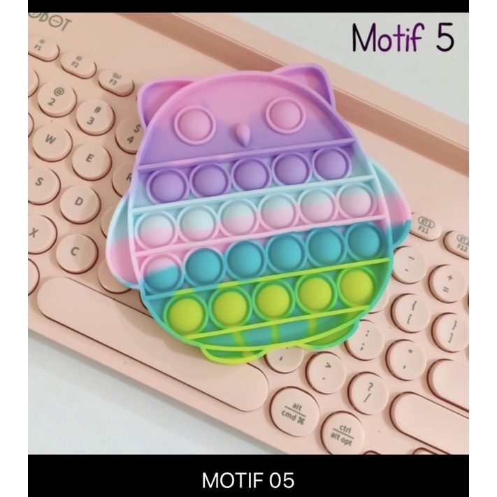 POP IT RAINBOW KEKINIAN MAINAN ANAK KARAKTER RAINBOW VIRAL PUSH POP BUBBLE MAINAN-BENUA DUNIA-6