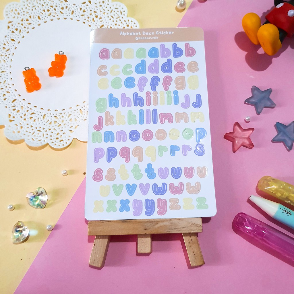 

Alphabet A Lowercase ♡ DECO002 ♡ Babek Studio Planner Deco Sticker Sheet