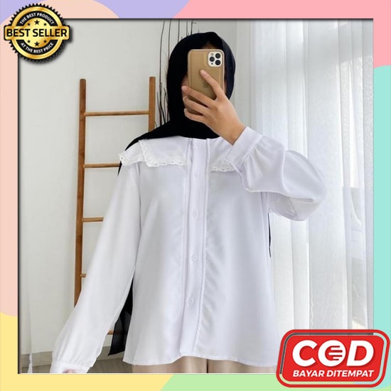 Karina Tunik Baju Kemeja Blouse Wanita Lengan Panjang Kekinian Terbaru Karina Tunik Atasan Wanita Ha