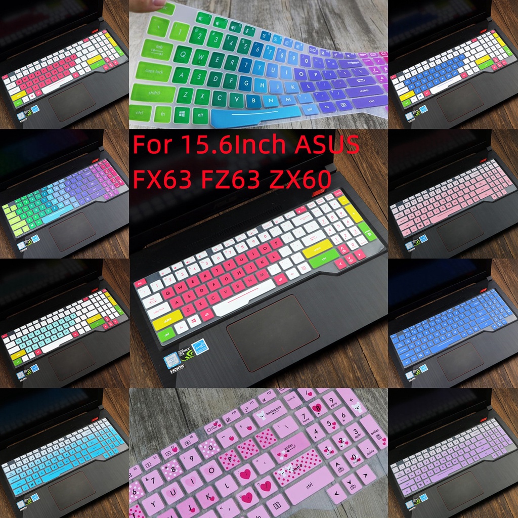 Cover Pelindung Keyboard Gaming Bahan Silikon Ultra Tipis Anti Air / Debu Untuk ASUS FX63 FZ63 ZX60 15.6Inch