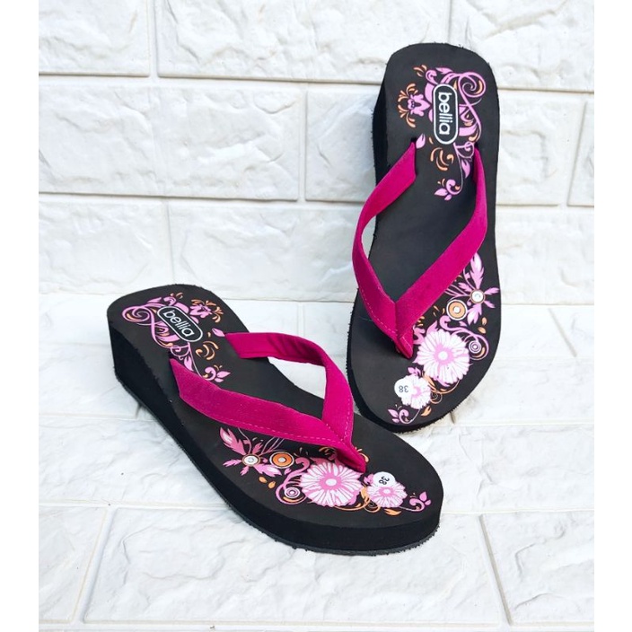 WEDGES BALOK SPON SANDAL WANITA MURAH