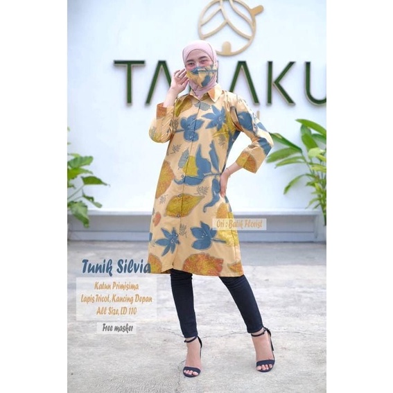 TUNIK BATIK SOLO KEKINIAN BAJU WANITA KANTORAN