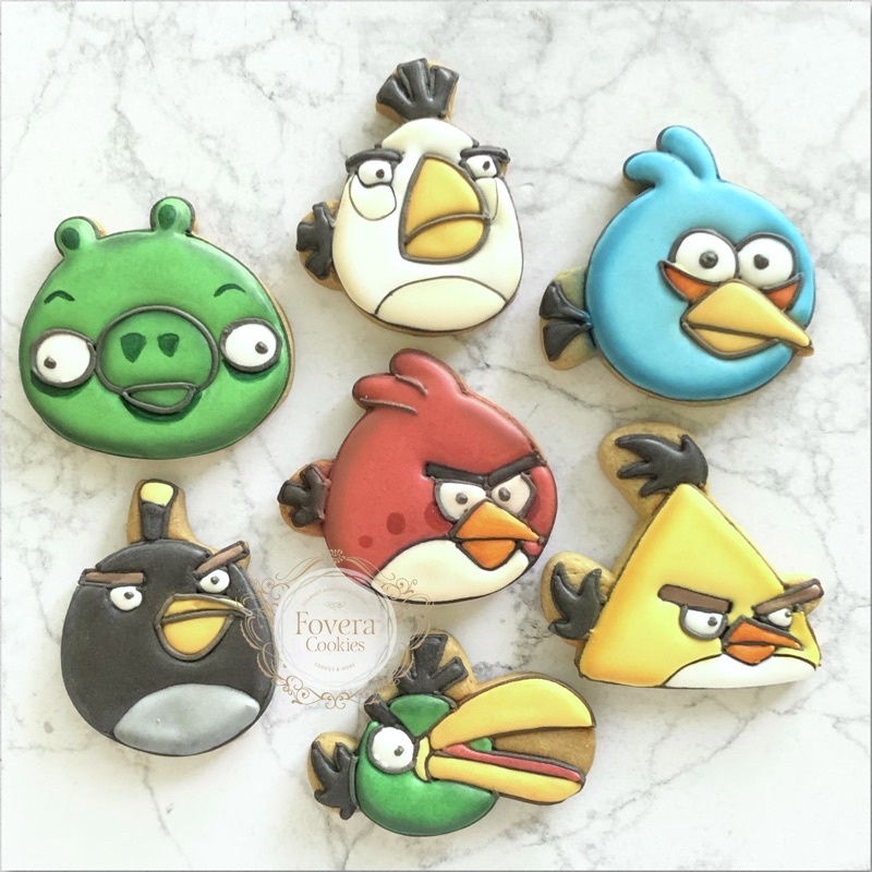 

(SET of 7pcs) Angry Birds Cookies