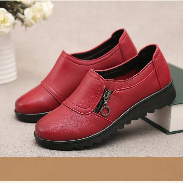 TM706/Hitam/Merah/Coklat/Sepatu/Pantofel/Wanita/Murah/Import