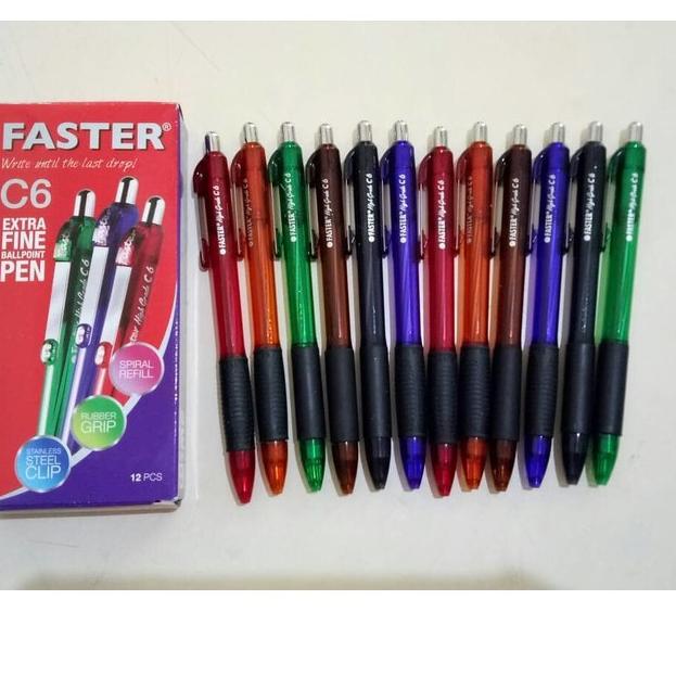 

Hot Sale - PULPEN / PEN BOLPOIN FASTER C6 CETEK 12 pcs