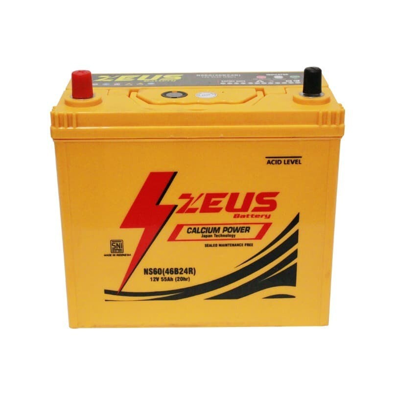Jual Aki mobil Toyota Rush, Hilux, Etios Valco Zeus Battery NS60 46B24R