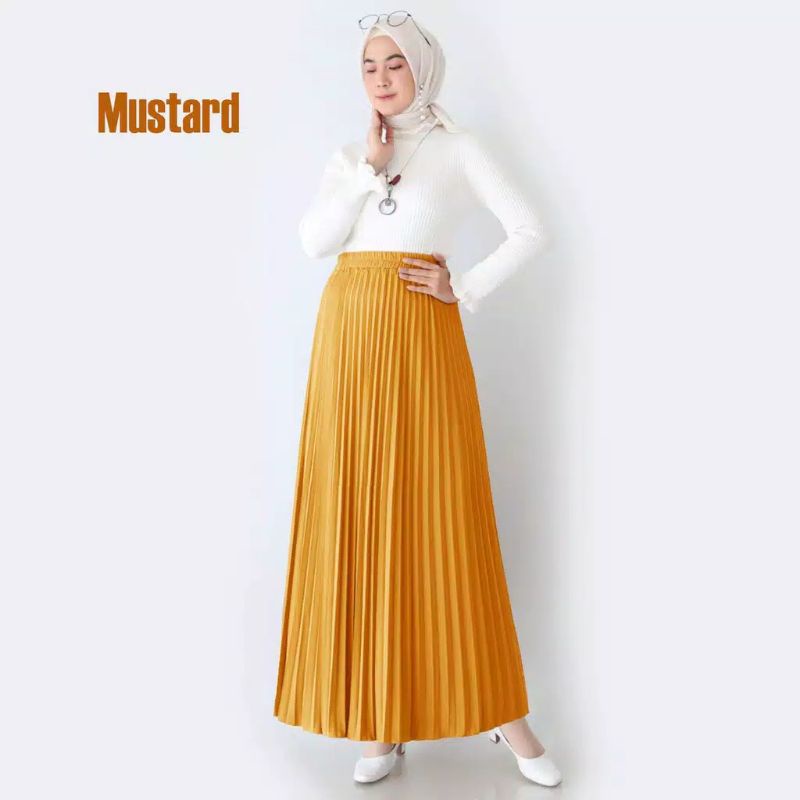 ROK WANITA PLISKET ( PREMIUM )-5