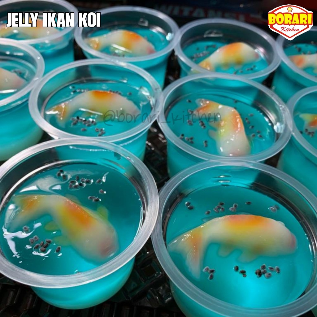 Jelly Cup Ikan Koi Puding Cup Pudding Karakter Snack Jelly Cup Ikan Koi Puding Cup Pudding Karakter Snack