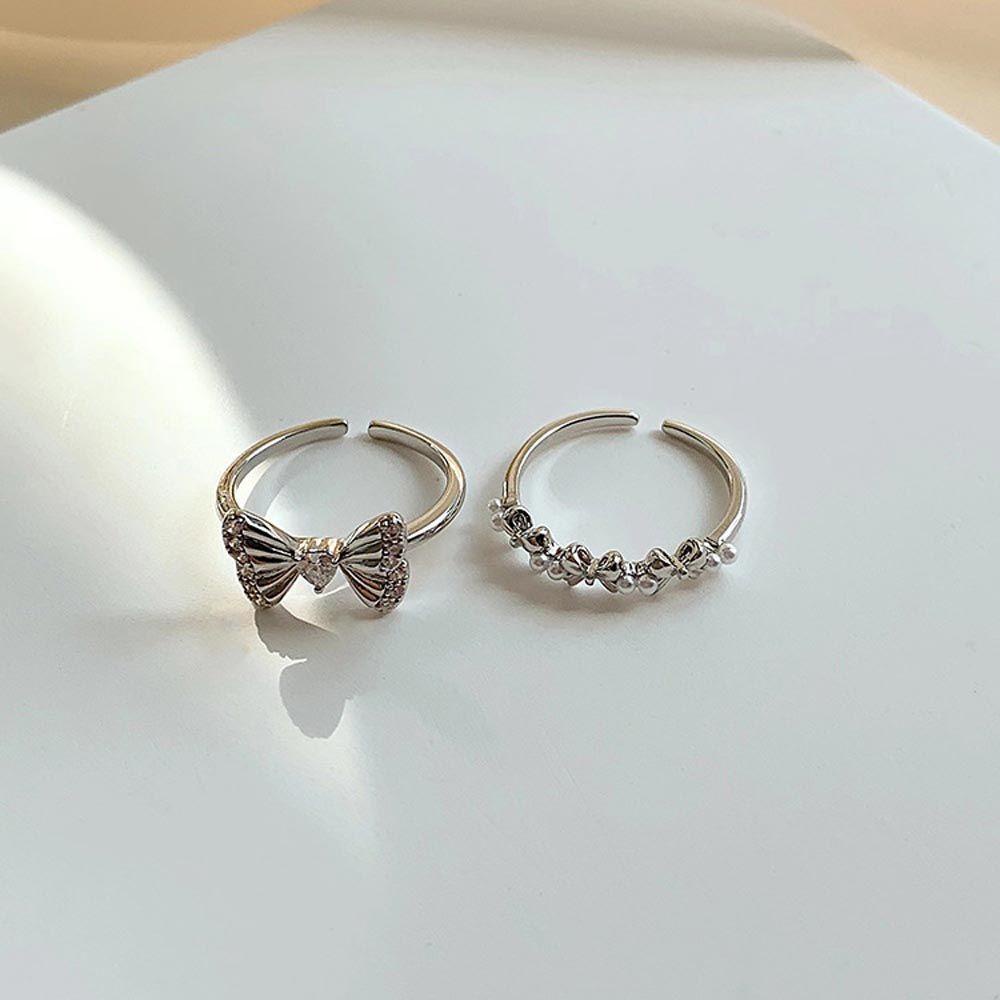 Mxbeauty Wanita Pembukaan Cincin Pesta Sederhana Untuk Gadis Tembaga Temperamen Buku Jari Rings