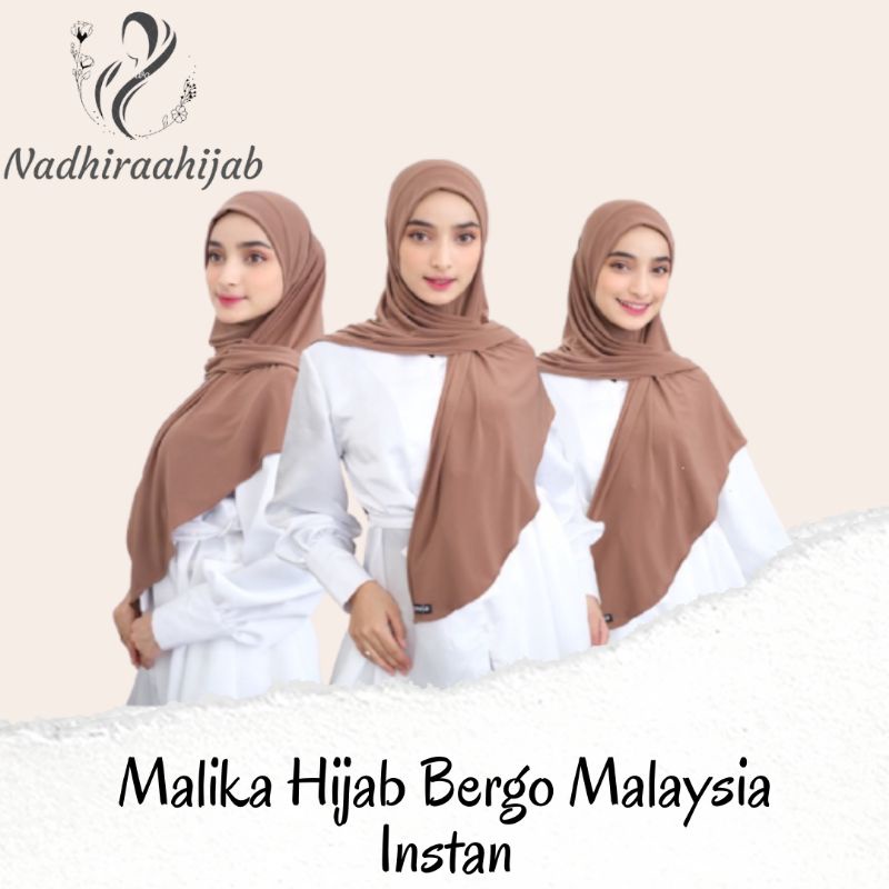 NADHIRAAHIJAB|Malika Hijab Instan Bergo Malaysia
