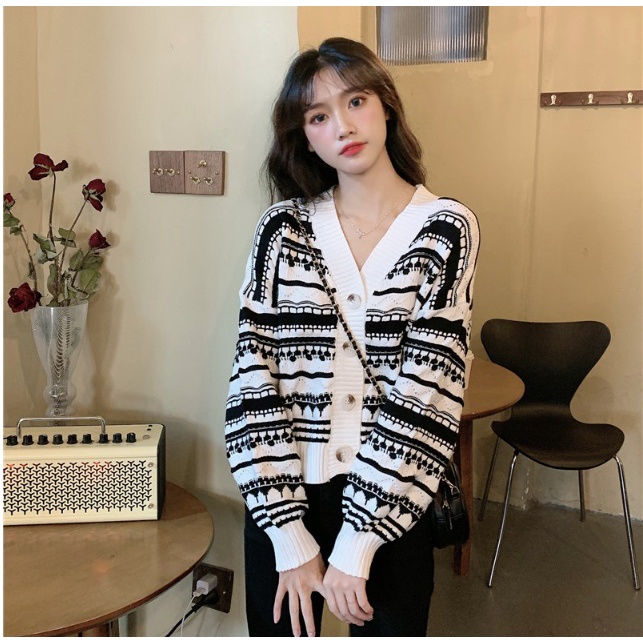 rajut SWEATER / cardigan rajut lengan panjang fashion korea style wanita 7927# IMPORT