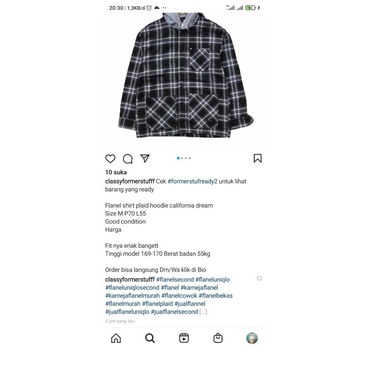 Flanel hoodie second