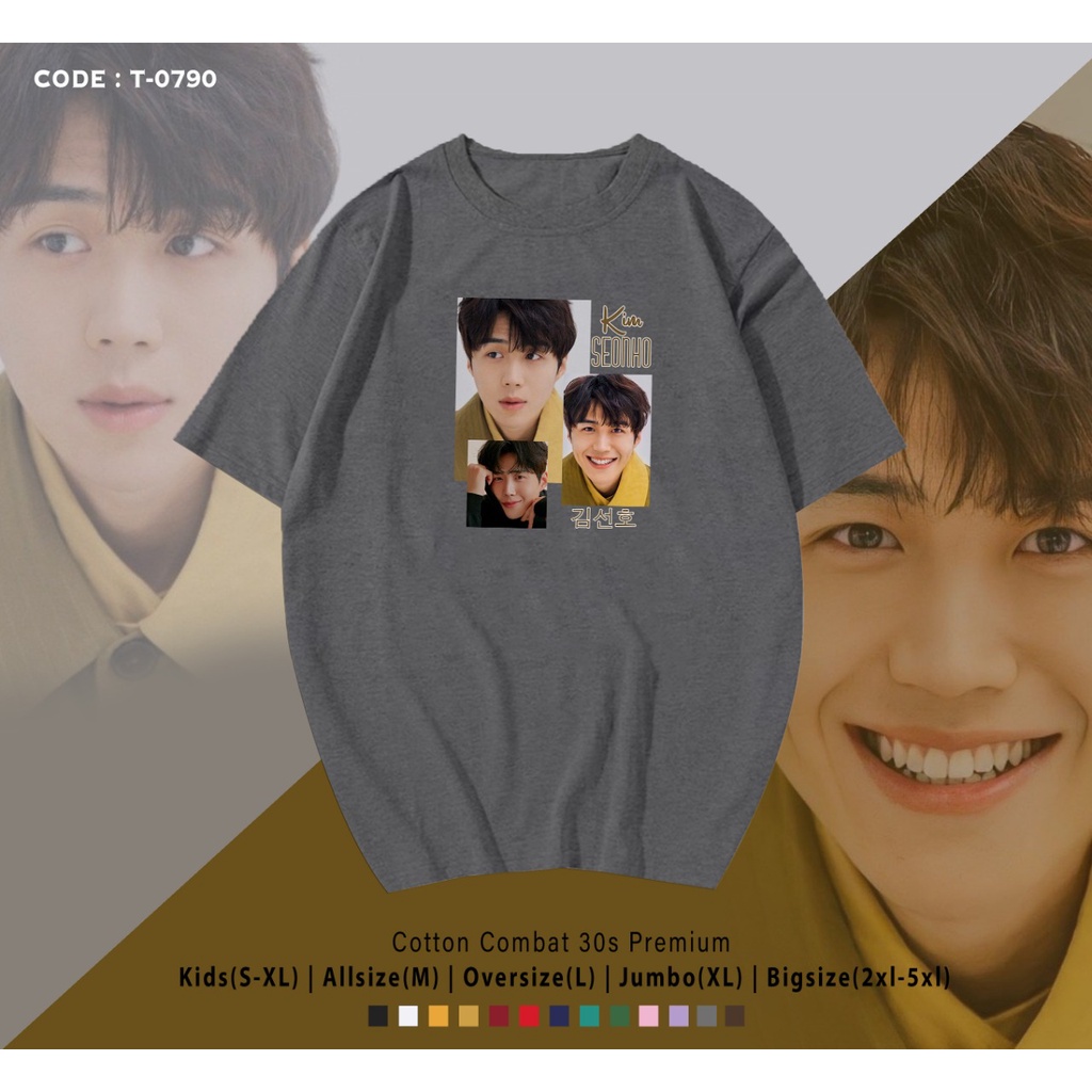 T-SHIRT / KAOS KIM SEON HO / BAHAN KATUN COMBED 30S / REAL PICTURE