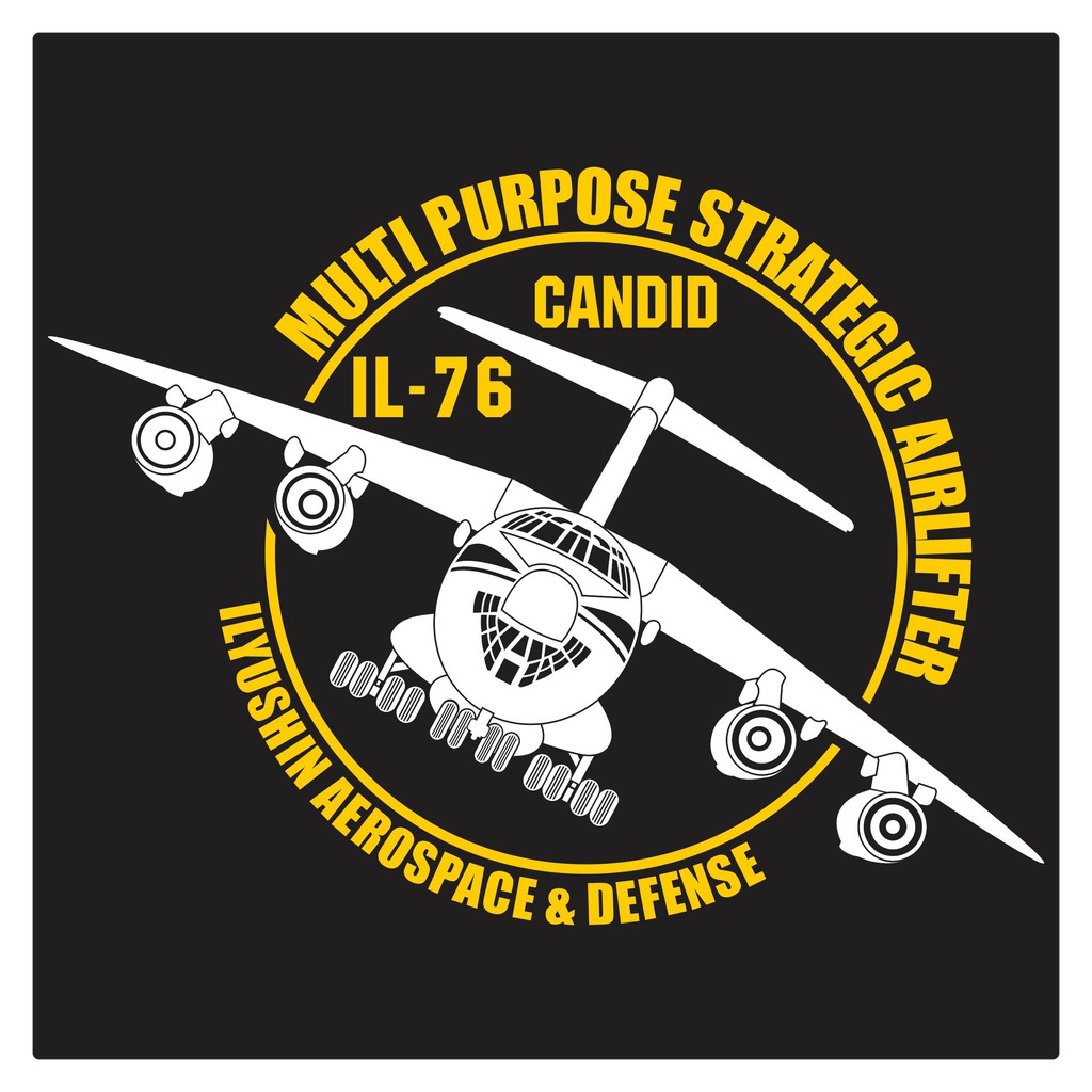 

Ilyushin Il-76 Military Transport Aircraft Round Cutting Sticker