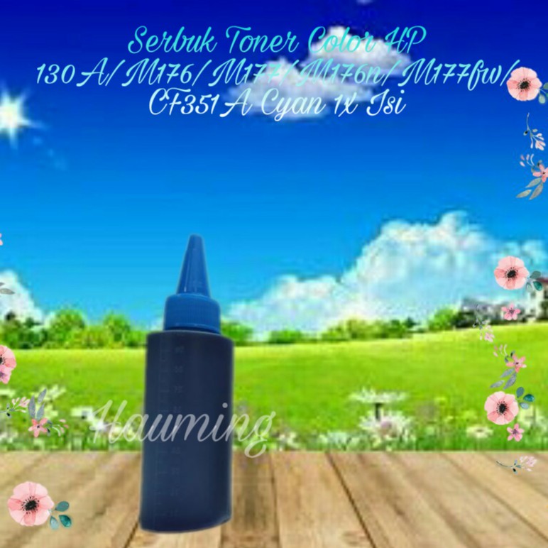Serbuk Toner HP 130A M176 M177 M176N M177FW M-176 177 176N 177FW CF351A Cyan 1x Isi