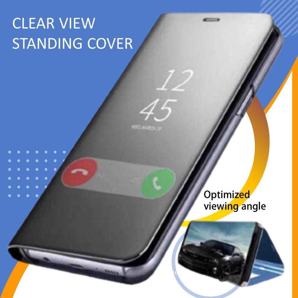 Casing Lipat Flip Case Vivo Casing Vivo Kesing Vivo Pelindung Hp Flip Cover Mirror Case Auto Lock Or