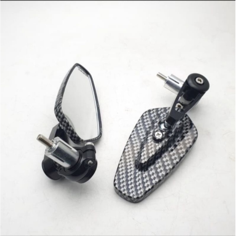 spion Jalu oval MotoGP kaca bening carbon universal motor - Charmoto