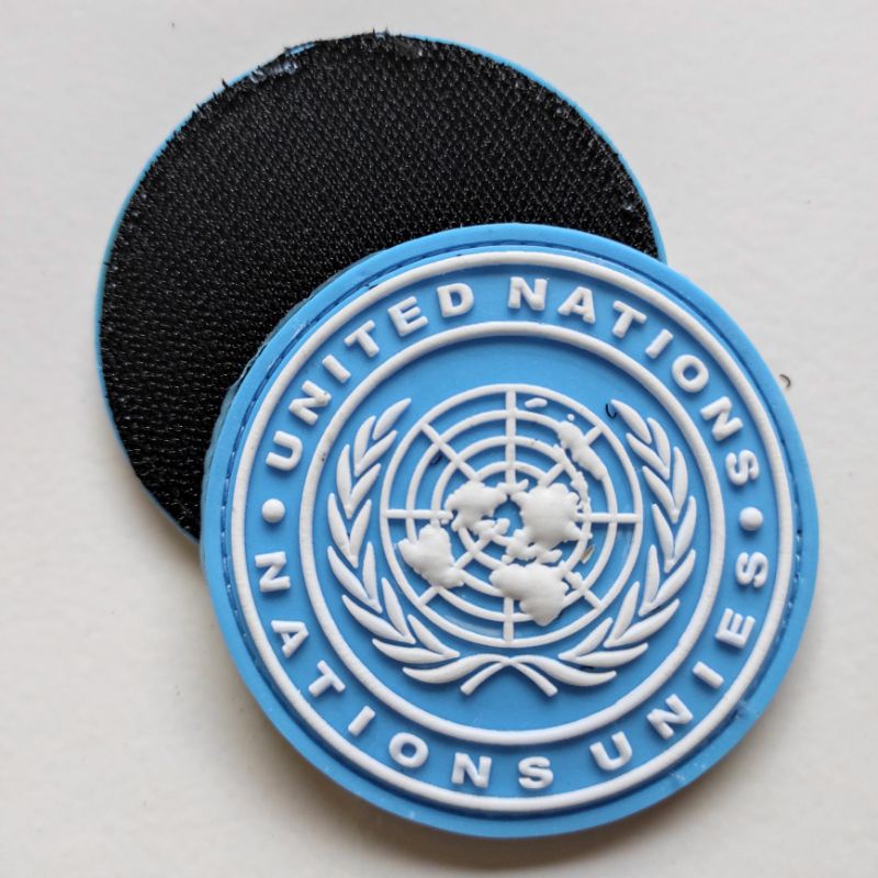 patch rubber logo PBB unifil bulat/rubber patch unifil/tempelan emblem karet velcro