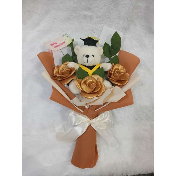 BUCKET BUNGA BONEKA UNTUK KADO ULANG TAHUN ANNIVERSARY WISUDA