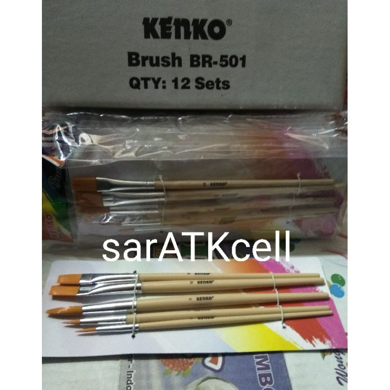 

JOYKO BRUSH BR-501 / KUAS CAT AIR / KUAS LUKIS 1 SET ISI 5 PCS