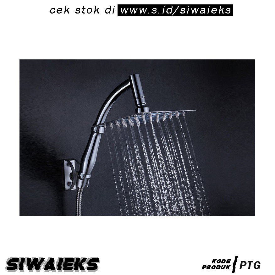 PTG Stand Head Holder Shower Mandi Adjustable Head - GUGUJI222 - Silver jnp