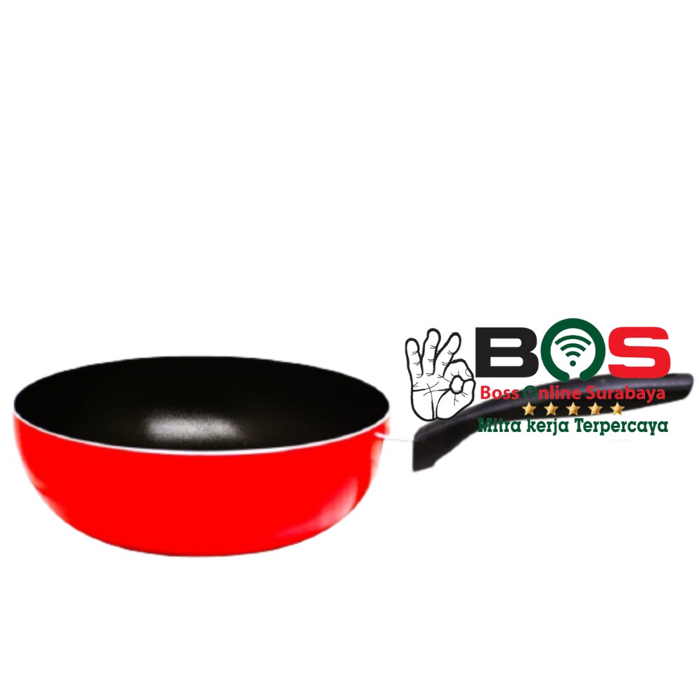 Maxim Valentino Deep Wok 24 CM Panci Goreng Teflon Anti Lengket Maxim