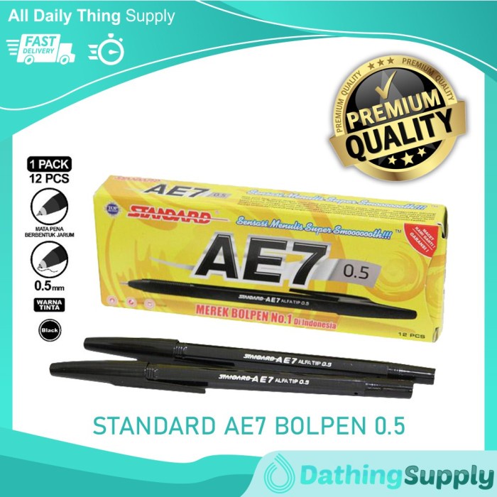 

Update Pulpen Standard Ae-7 Hitam / Pena Pen Ae7 Isi 12 Pcs Hemat