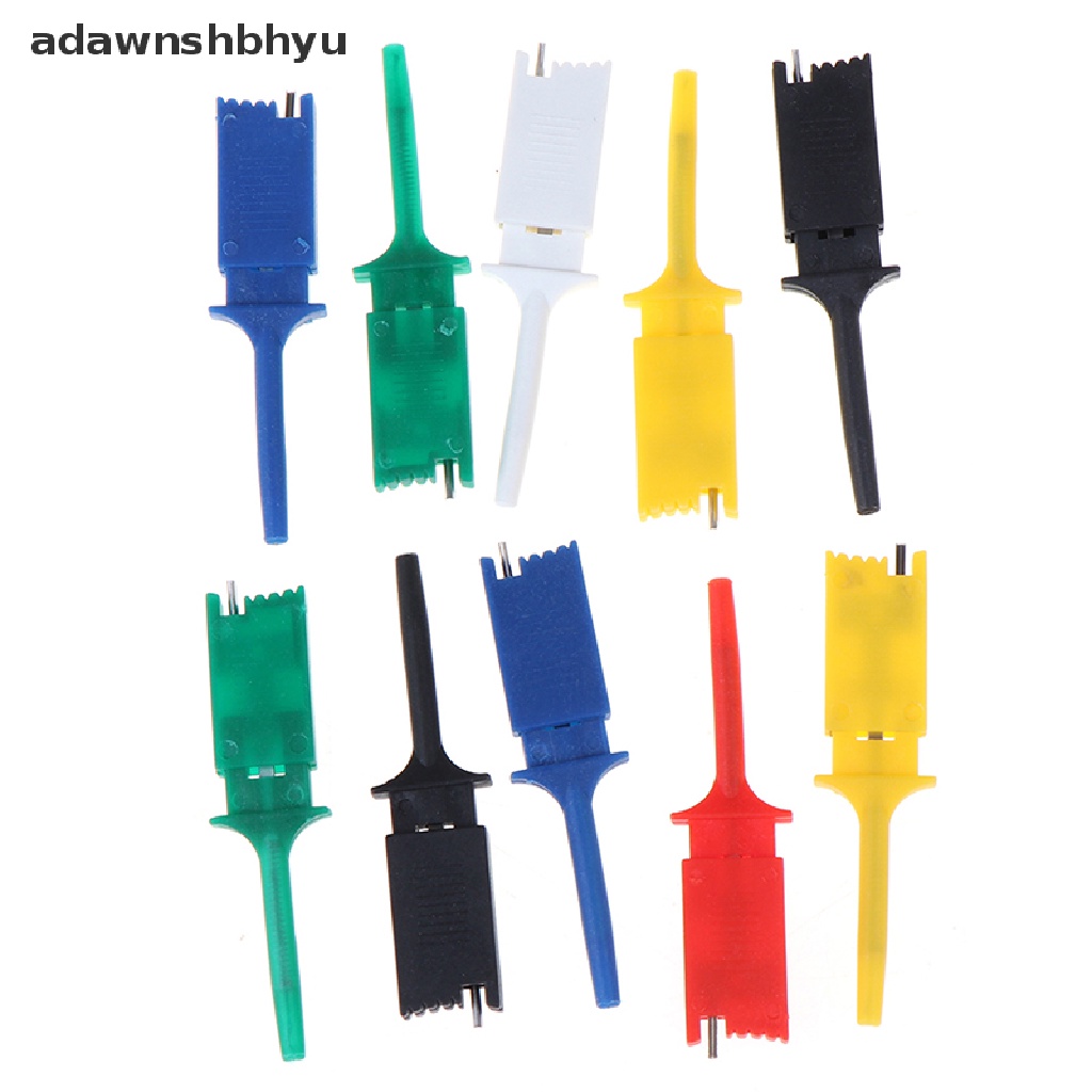 Adawnshbhyu 10pcs Test Hooks Klip Untuk Alat Ukur Test Clip Flat Hook