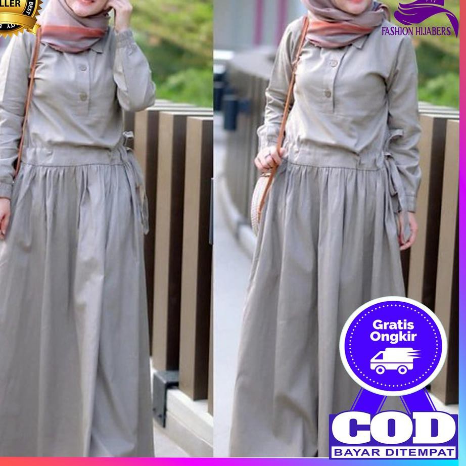 Ready Stock Baju Gamis Remaja Terbaru 2021 Gamis Sar i Syari Remaja Wanita Kekinian Sandira Premium