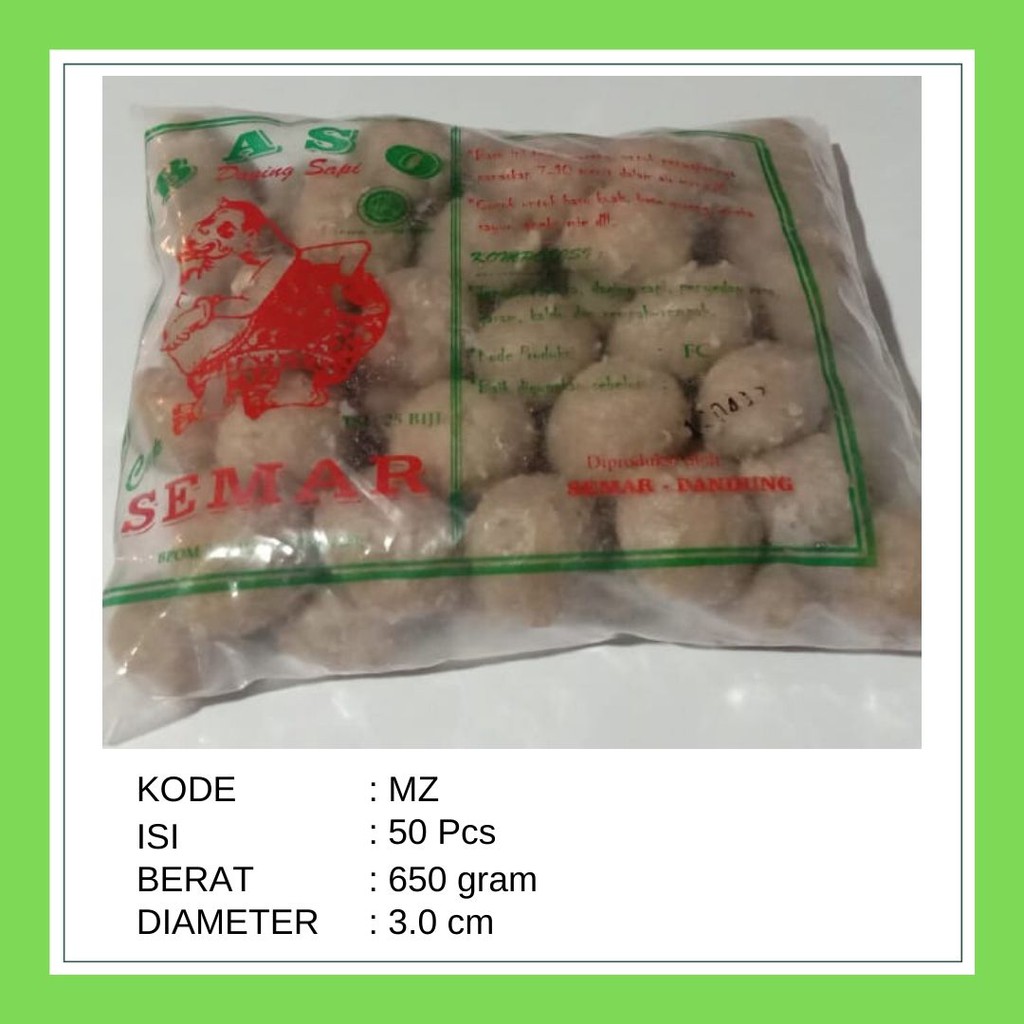 

BASO SEMAR MZ 3 CM 500 GRAM 50 PCS ENAK DAN GURIH