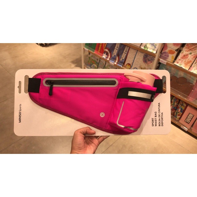 WAIST BAG MINISO SPORT 3warna NEW ARRIVAL TAS SAKU OLAHRAGA + Tempat Minum