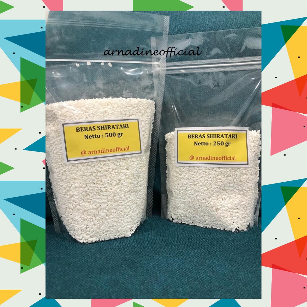 

[ARNADINEOFFICIAL] BERAS SHIRATAKI REPACK / BERAS SIRATAKI 250 GR & 500 GR