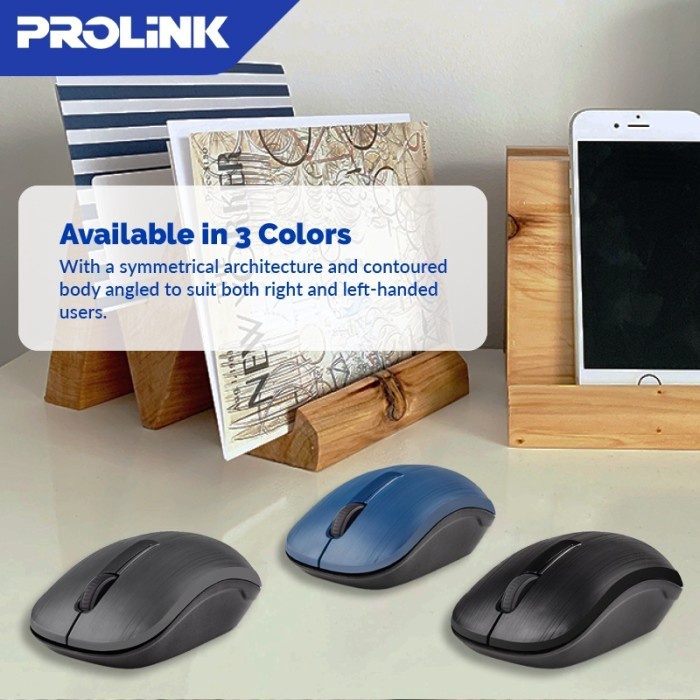 Mouse Wireless PROLINK PMW5010 3 Button 1200 DPI Tangan Kiri Kanan