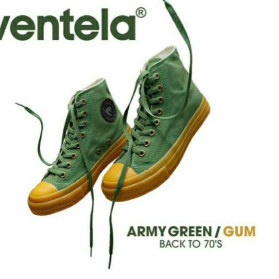 BiG PROMO>> SEPATU SNEAKERS VENTELA BTS GUM ARMY GREEN | VENTELA SHOES | HIGH DAN LOW GREEN ARMY G