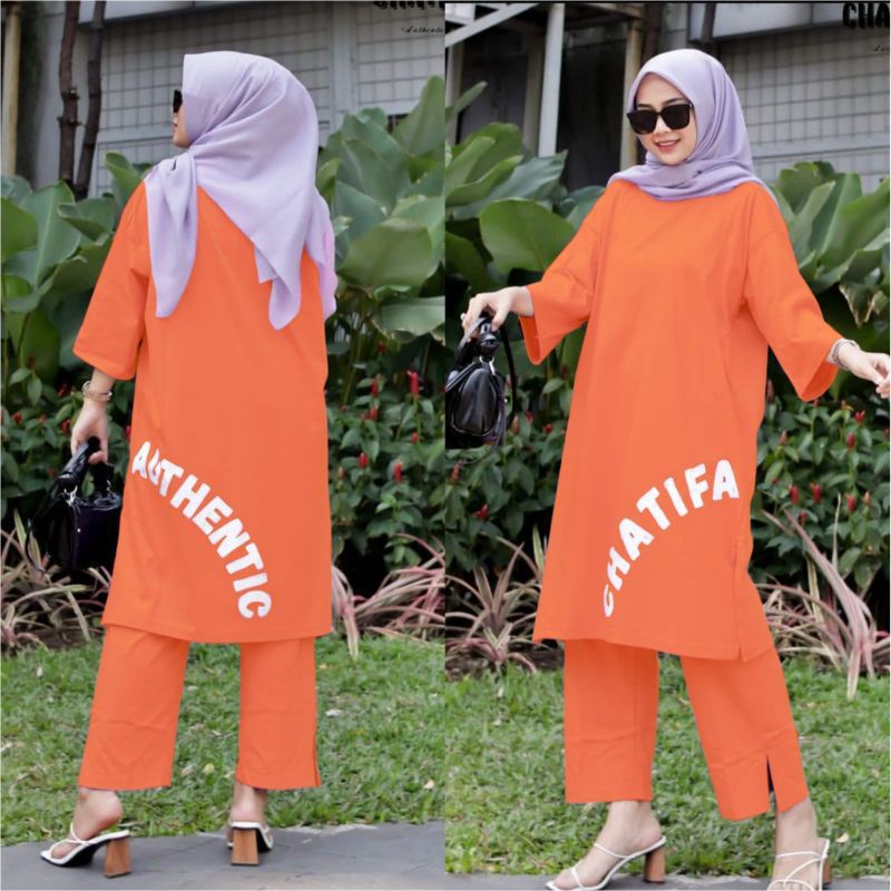 ONE SET WANITA KEKINIAN JUMBO COMBED 20S // SETELAN WANITA OVERSIZE HITS