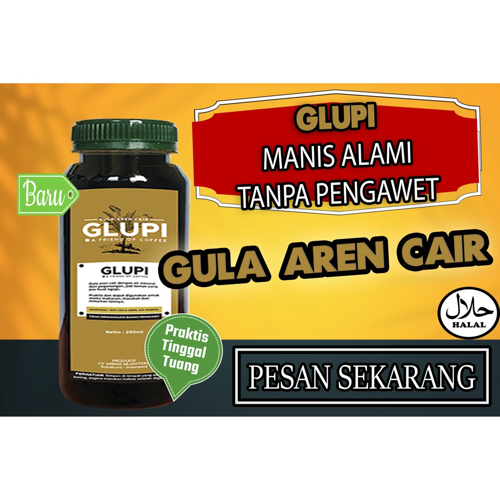 

Glupi gula aren pemanis alami original 100%