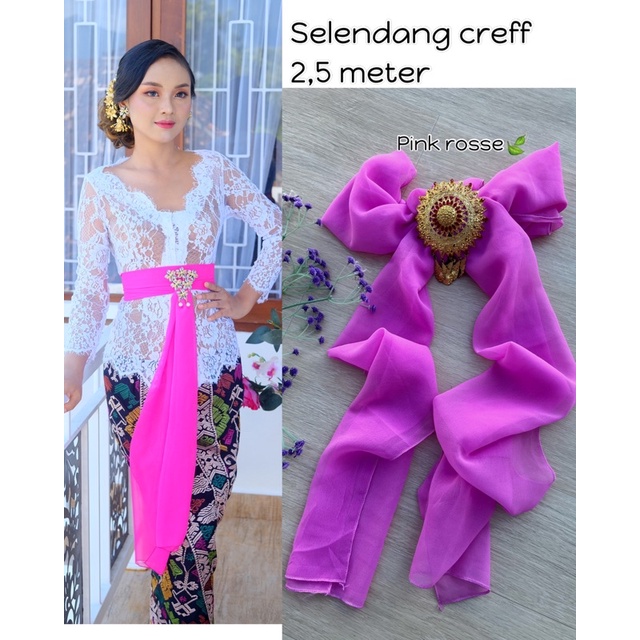 SELENDANG SUTRA CREF-Pink rosse