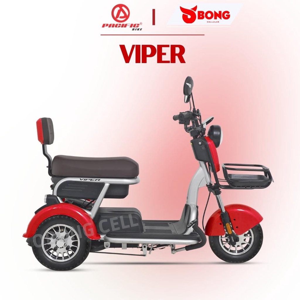 Ready Sepeda Listrik Roda Tiga Pacific Viper 48v / 20 Ah