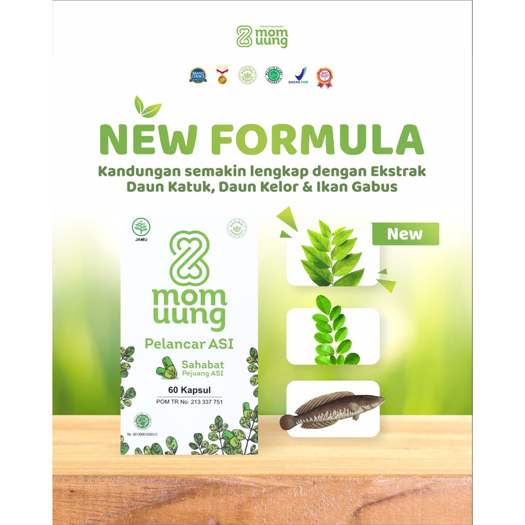 MOM UUNG ASI Booster 60 kapsul / Kelorcap MOMU UNG Herbal