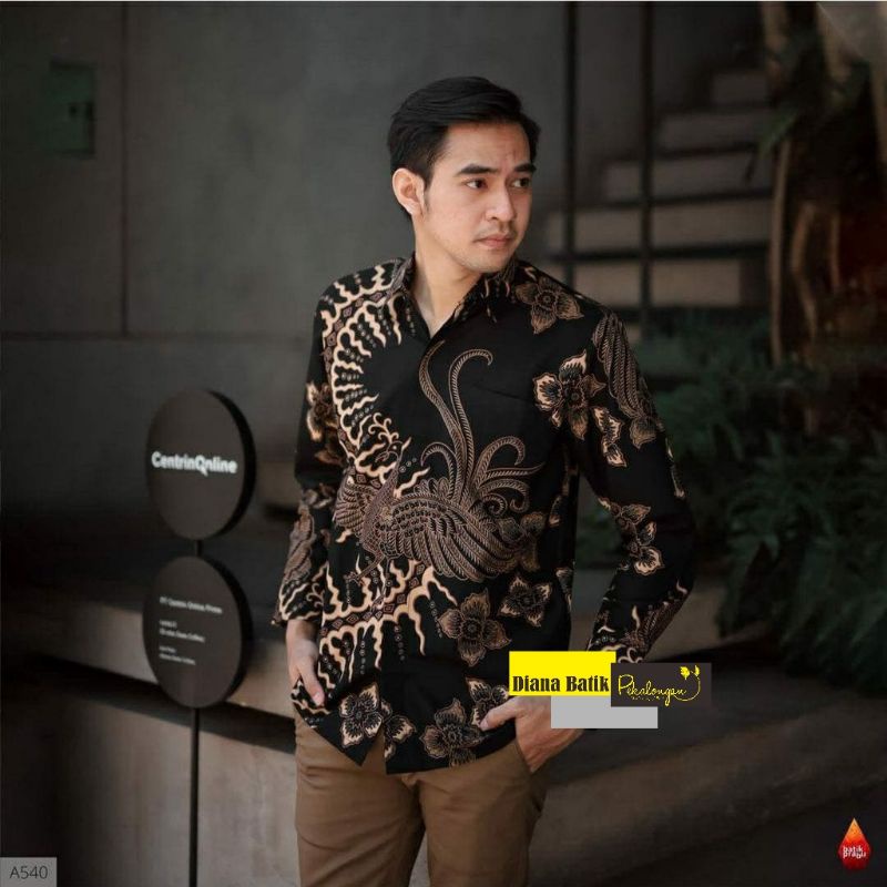Kemeja Batik Pria Lengan Panjang Terbaru Bahan Katun M L XL XXL