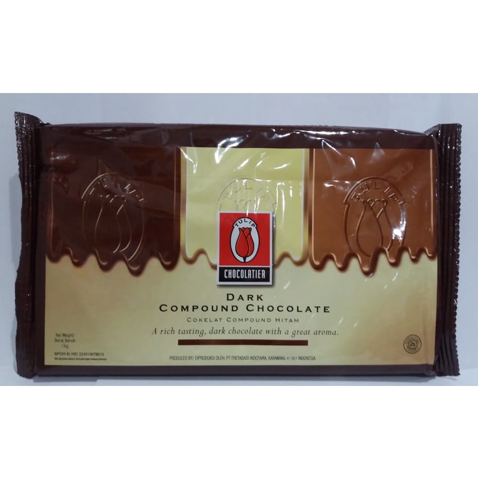 Jual Tulip Dark Compound Chocolate 1 Kg / Tulip White Compound 1kg ...